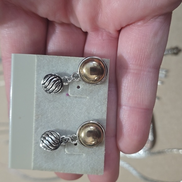 Brutilist Modernist Jewelry Bundle. Silvertone Necklace Bracelet Earring 15 Pc - Picture 6 of 13